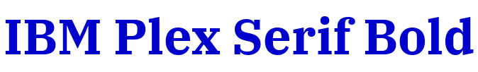 IBM Plex Serif Bold police de caractère